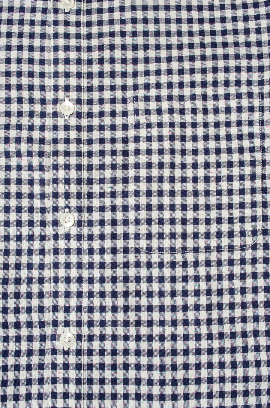 Donegal Navy Blue Gingham Check Button Down Slim Fit Shirt