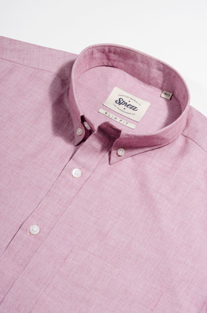 Pink Fil A Fil Button Down Shirt