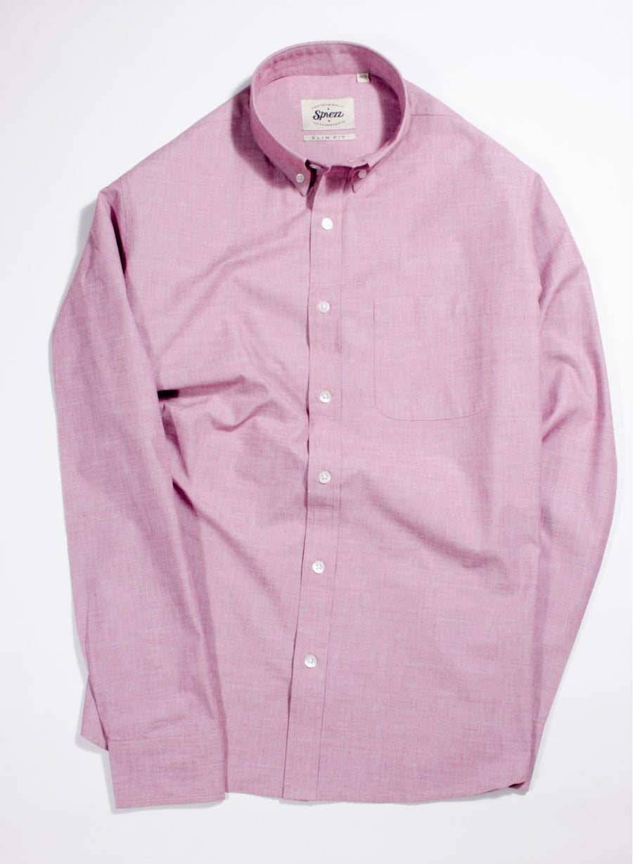Pink Fil A Fil Button Down Shirt