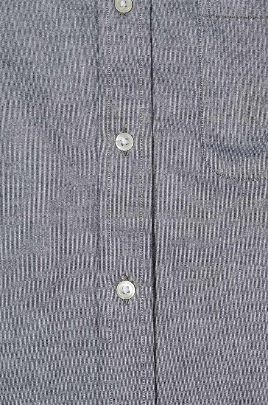 Charcoal Grey Chambray Button Down Slim Fit Shirt
