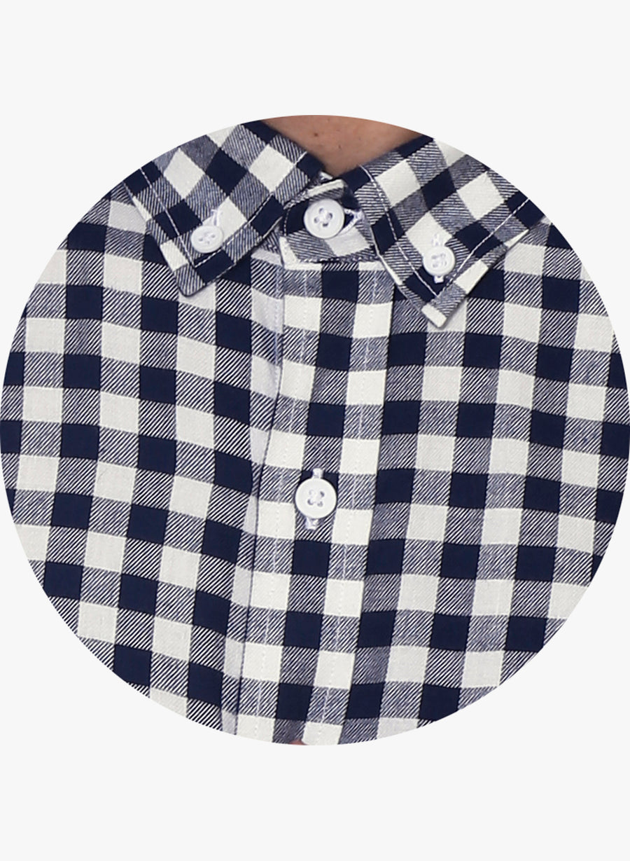 Light Gingham Flannel Button Down Shirt