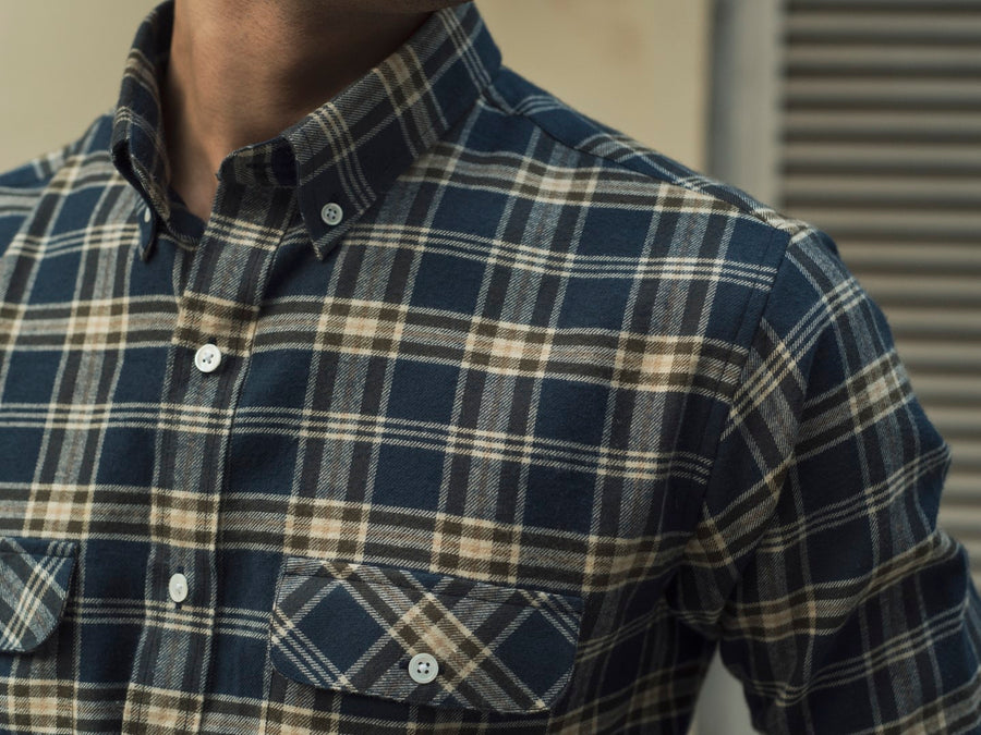 Lumber Jack Brushed Flannel Check Button Down Shirt