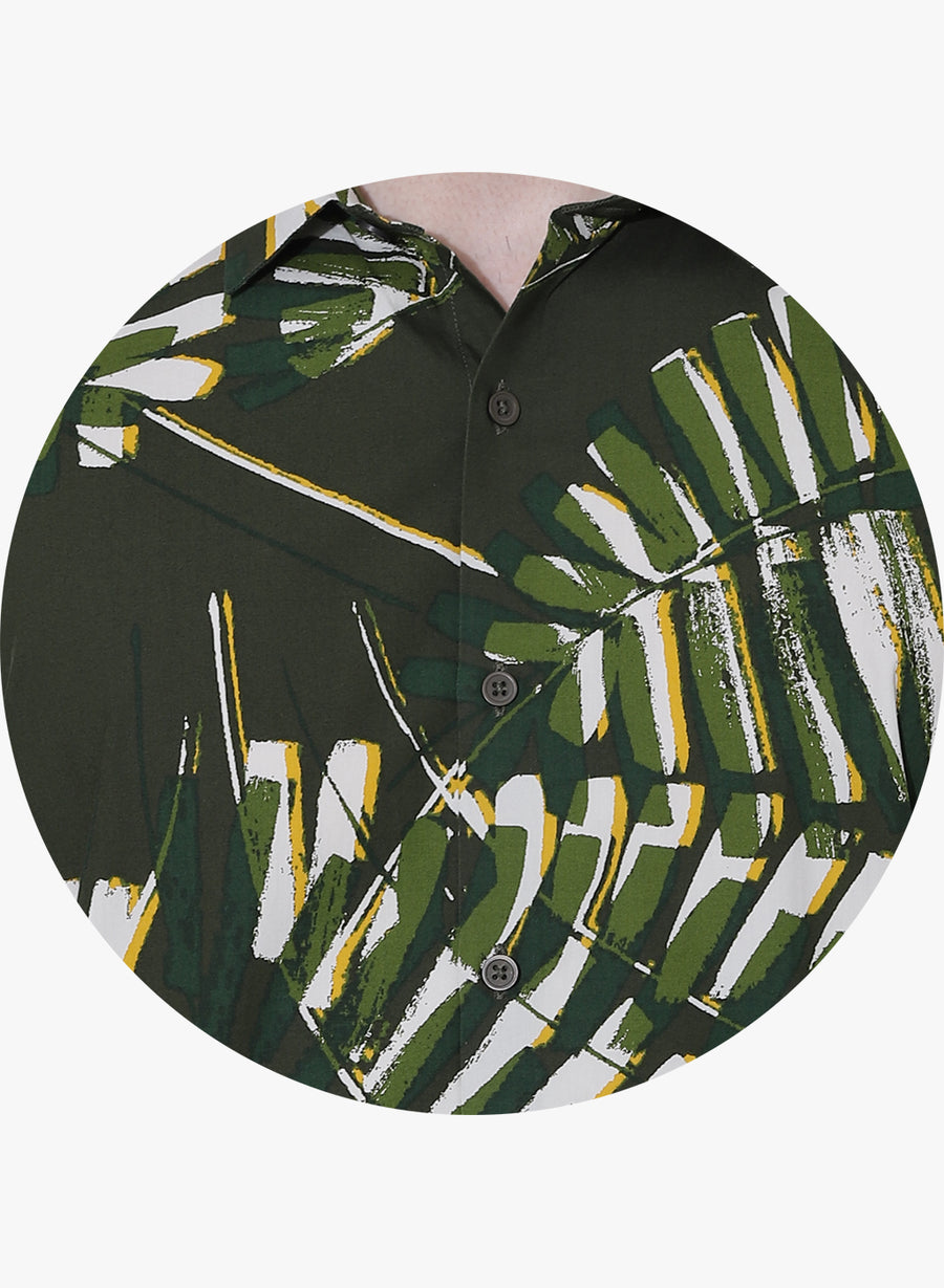 Palms Print Half Sleeves Shirt