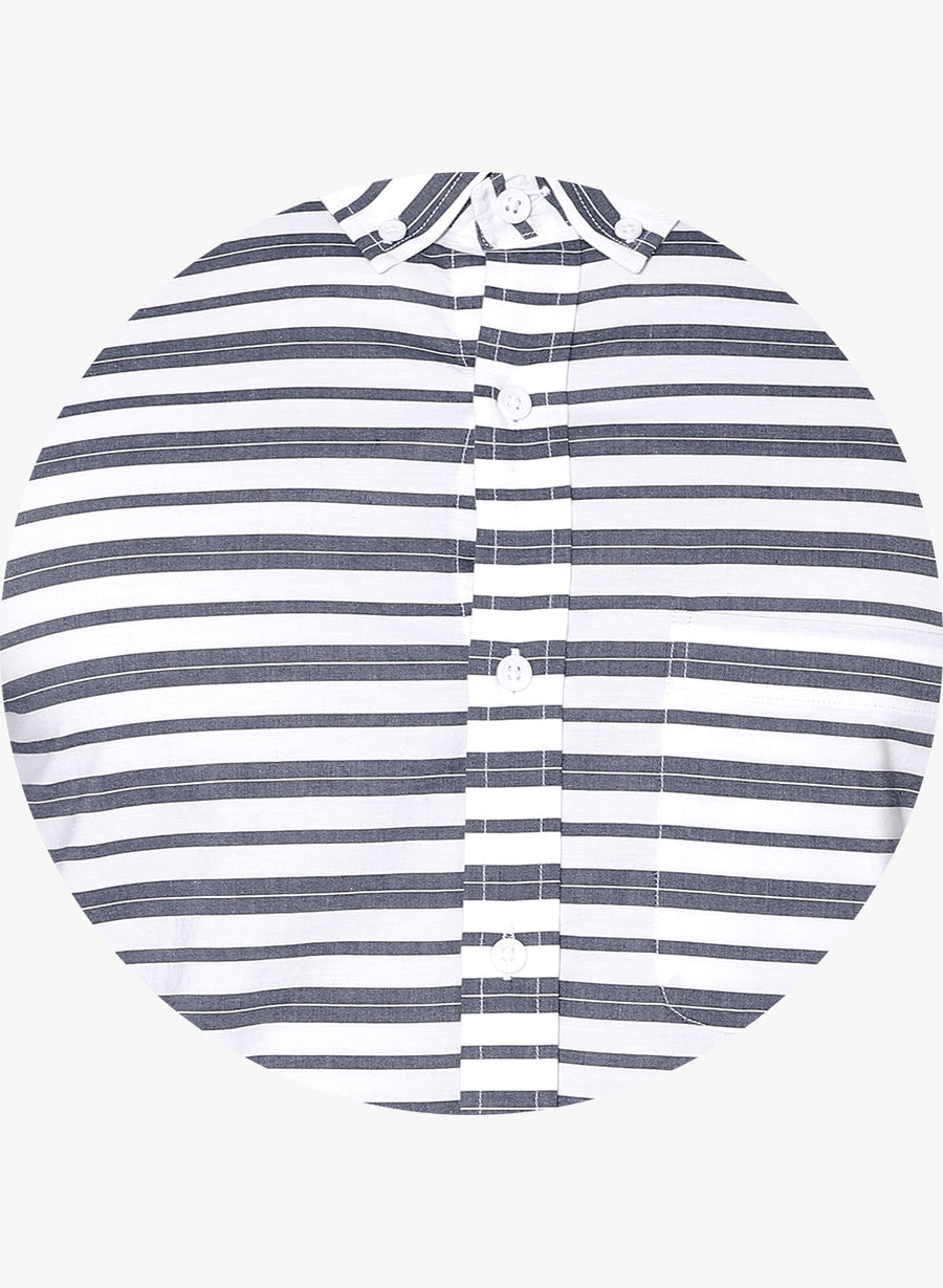 Blue Striper Full Sleeves Button Down Shirt