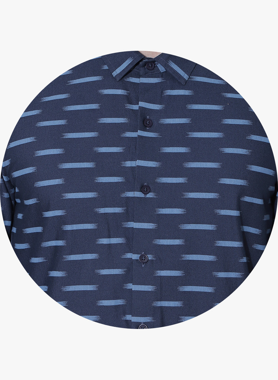 Ikat Oxford Cutaway Collar Shirt